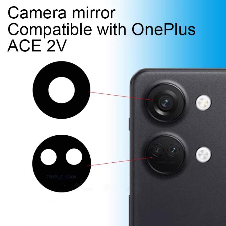 OnePlus Ace 2V PHK110 Replacement Back Camera Lens Set (Black) - Perfect Fit, Professional Installation Recommended