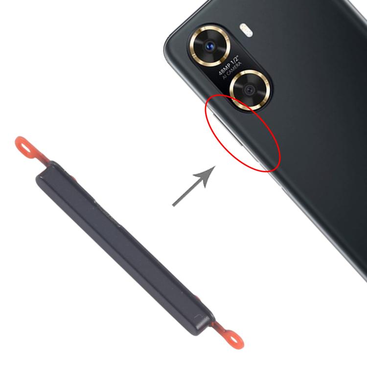 Original Volume Control Button Replacement for Huawei Enjoy 60 - 10 Pack (Black)