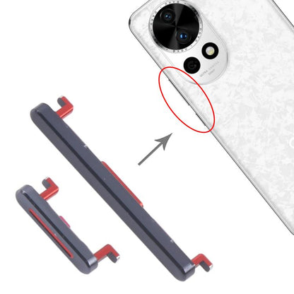 Original Power & Volume Control Button Replacement for Huawei nova 12 Pro (10 Pairs, Black)