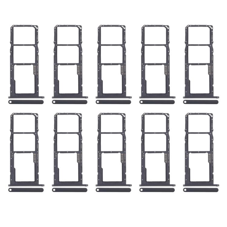 Original SIM Card Tray Set for Huawei Y7a - 10pcs (Black) - Includes SIM & Micro SD Card Trays