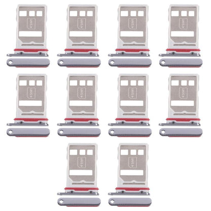 Original SIM & NM Card Tray Set for Huawei Mate 50 Pro - 10pcs (Black) - Compatible Replacement