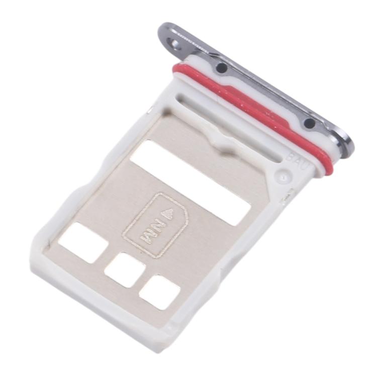 Original SIM & NM Card Tray Set for Huawei Mate 50 Pro - 10pcs (Black) - Compatible Replacement