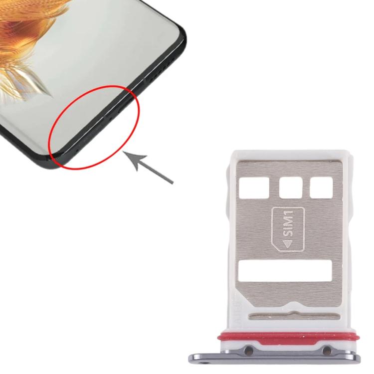 Original SIM & NM Card Tray Set for Huawei Mate 50 Pro - 10pcs (Black) - Compatible Replacement