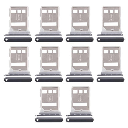 Original SIM Card Tray Set for Huawei Pura 70 Pro - 10pcs Replacement (Black)