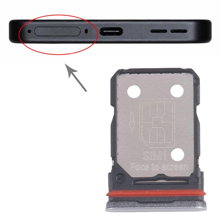 OnePlus Turbo 6 SIM Card Tray Replacement (Silver) - Perfect Fit, Quality Checked, Professional Installation Recommended