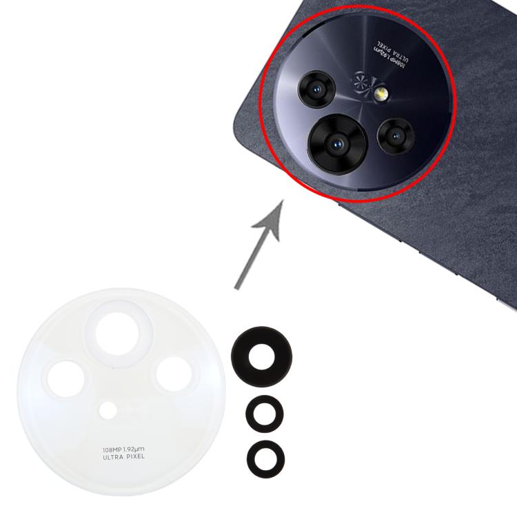 TCL 50 NxtPaper / 50 Pro NxtPaper Replacement Back Camera Lens (White) - Original, Compatible, Quality Assured
