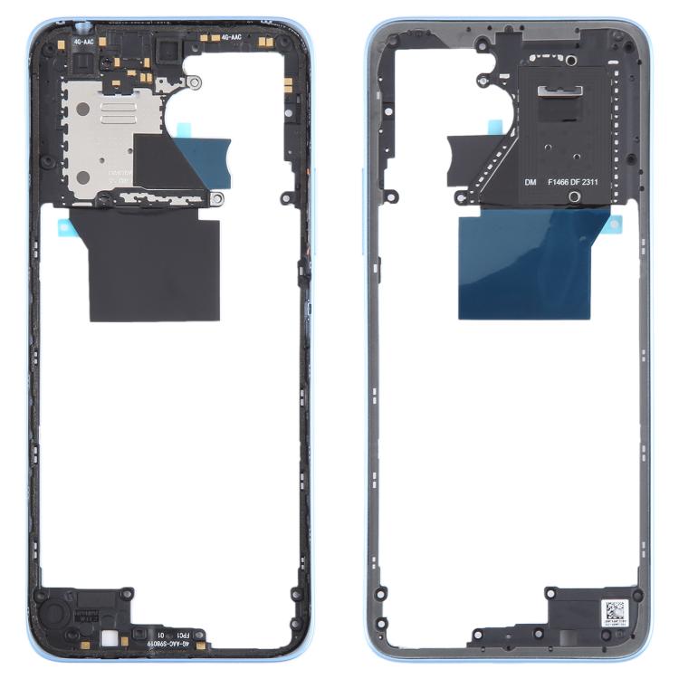 Xiaomi Redmi 12 5G Original Blue Middle Frame Bezel Plate Replacement - Quality Checked, Perfect Fit