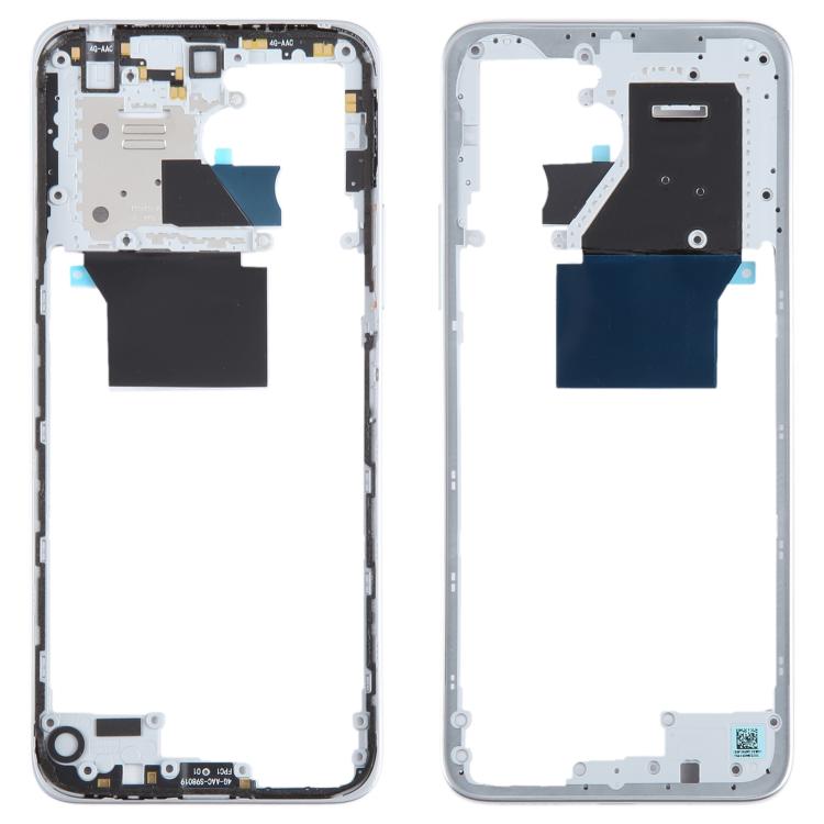Xiaomi Redmi 12 5G Original Silver Middle Frame Bezel Plate Replacement - Quality Checked, Compatible Part