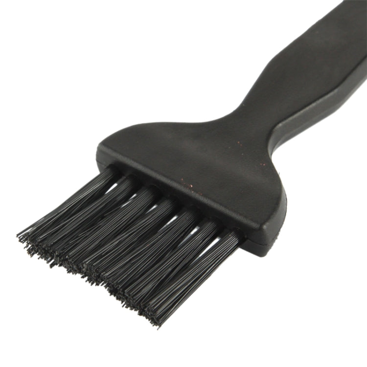 7 Beam Antistatic Cleaning Brush for Electronic Components, 14cm Flat Handle (Black)