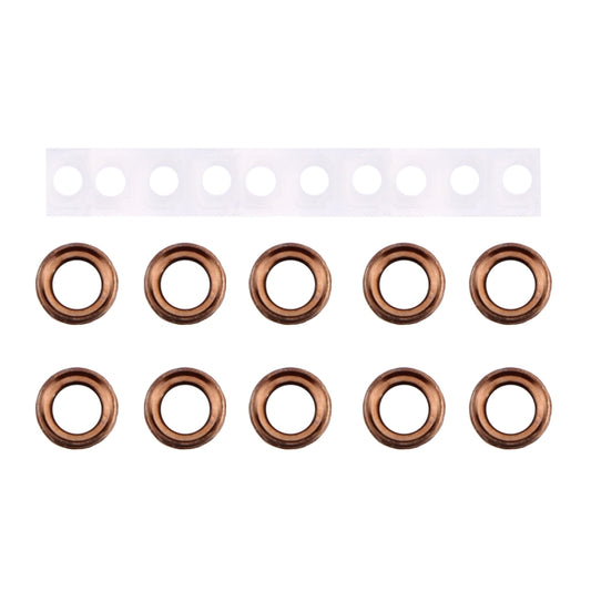 10 Pairs Rear Camera Lens Ring & Flashlight Bracket Set for iPhone 6 Plus & 6s Plus (Rose Gold)