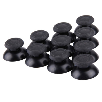 10 Pack of Black 3D Analog Joystick Caps for PS4 Controllers - High Quality Replacement Parts