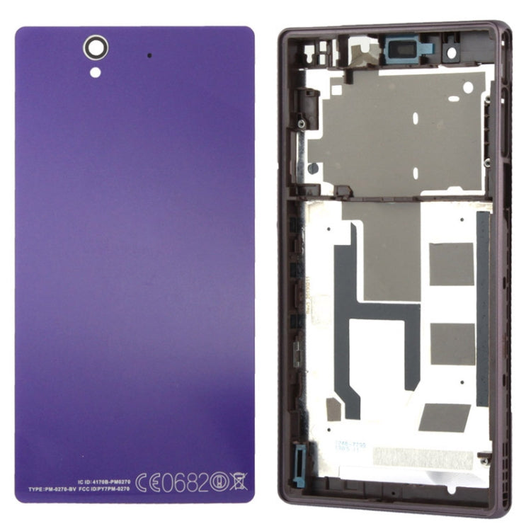 Purple Middle Board and Battery Back Cover for Sony Xperia Z (L36H) - Compatible Replacement Part