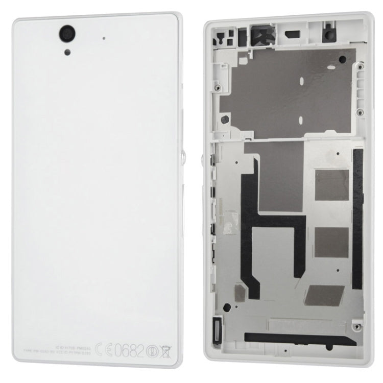 Middle Board & Battery Back Cover for Sony Xperia Z (L36H) - Compatible with Galaxy Tab P6200, White