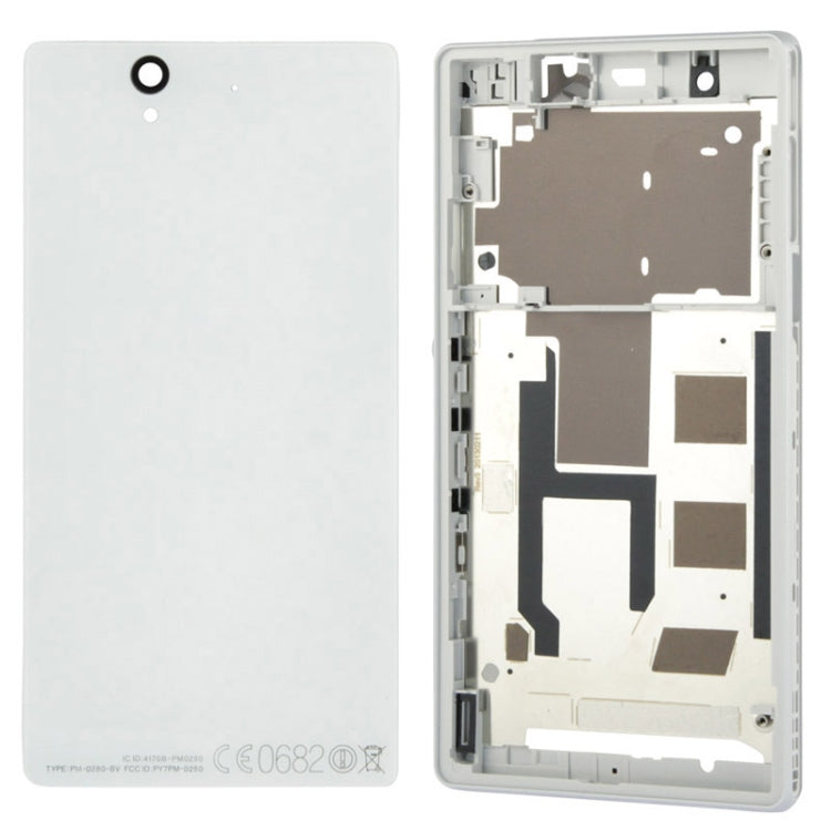 Middle Board & Battery Back Cover for Sony Xperia Z (L36H) - Compatible with Galaxy Tab P6200, White