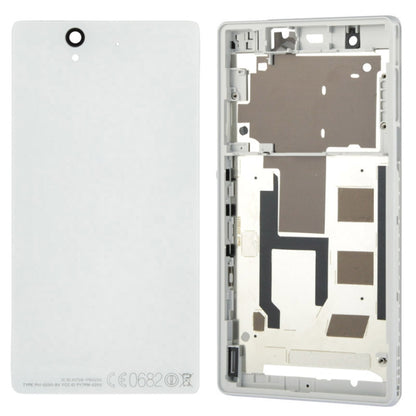 Middle Board & Battery Back Cover for Sony Xperia Z (L36H) - Compatible with Galaxy Tab P6200, White