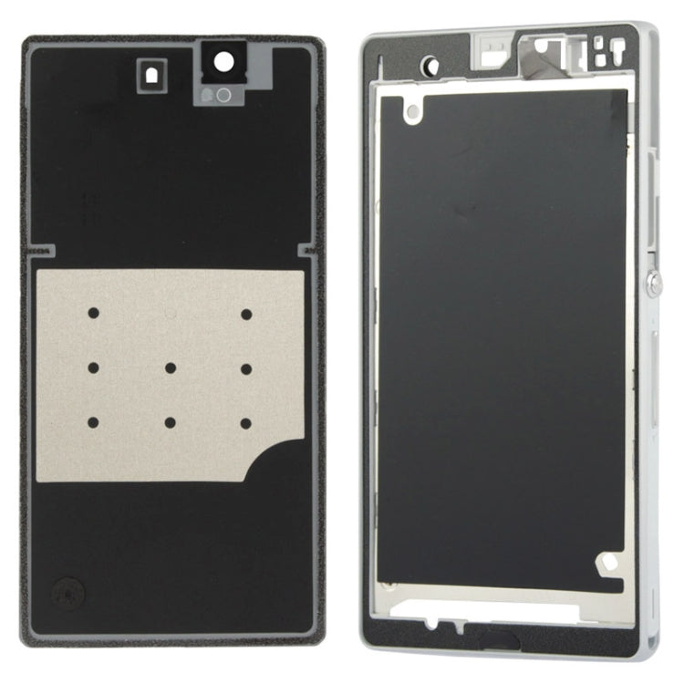 Middle Board & Battery Back Cover for Sony Xperia Z (L36H) - Compatible with Galaxy Tab P6200, White