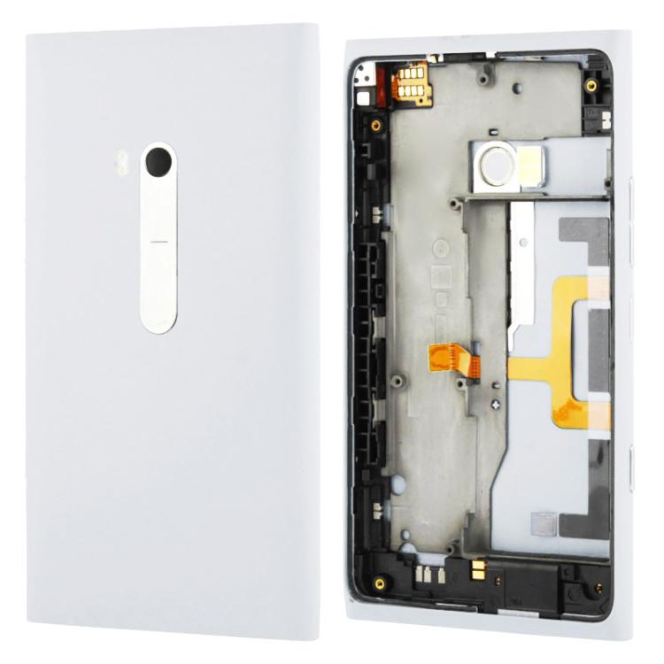 High-Quality White Back Battery Cover with Side Button Flex Cable for Nokia Lumia 900
