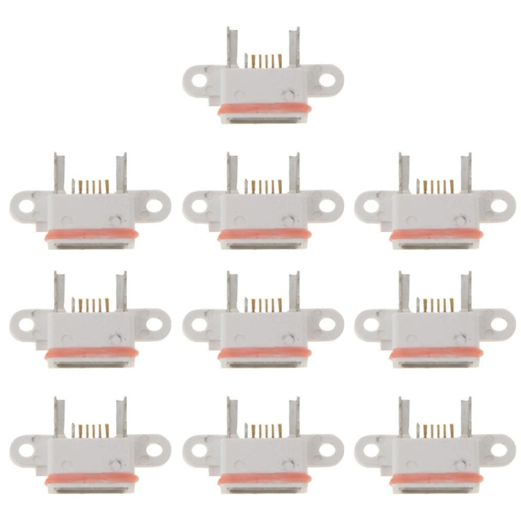 10-Pack Charging Port Dock Connector Replacement for Xiaomi Mi 4 - High Quality (White)