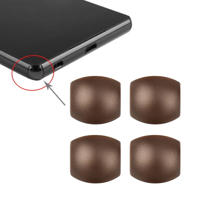 4 PCS Coffee Front Bezel Edge Replacement for Sony Xperia Z3 (D6653) - High Quality, Professional Installation Recommended