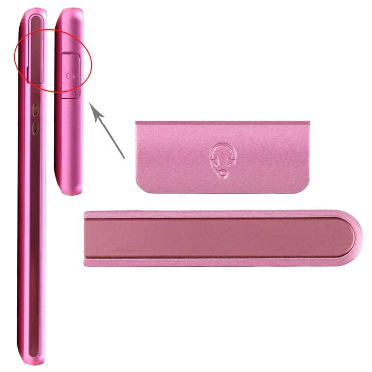 High-Quality Replacement Earphone & Volume Buttons for Sony Xperia ZR / M36h (C5502, Magenta)