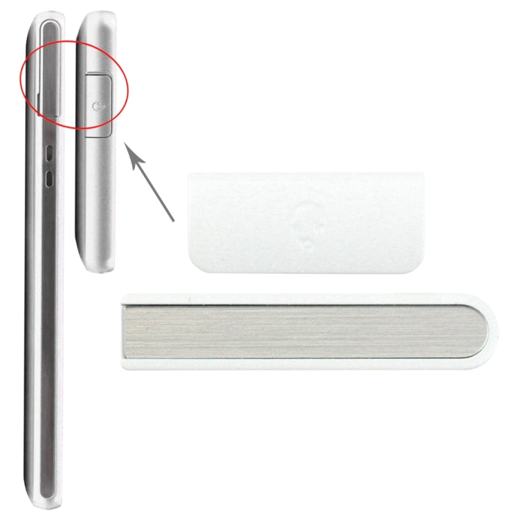 Replacement Earphone & Volume Control Button for Sony Xperia ZR / M36h (C5502) - High Quality Silver Part