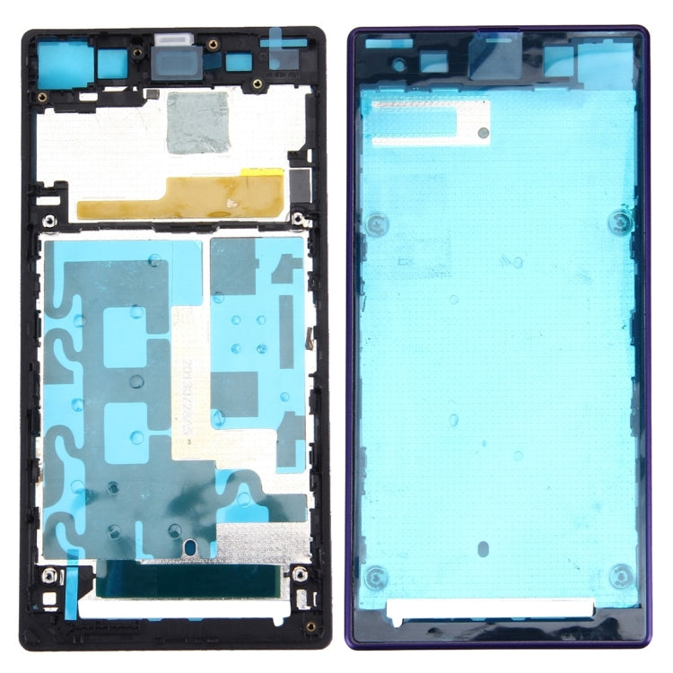 Purple Front Housing LCD Frame Bezel Plate Replacement for Sony Xperia Z1 / C6902 / L39h / C6903 / C6906 / C6943