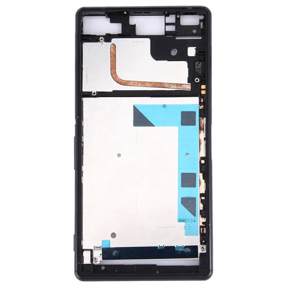 Sony Xperia Z3 / L55W / D6603 Front Housing LCD Frame Bezel Plate Replacement (Black) - High Quality Repair Part