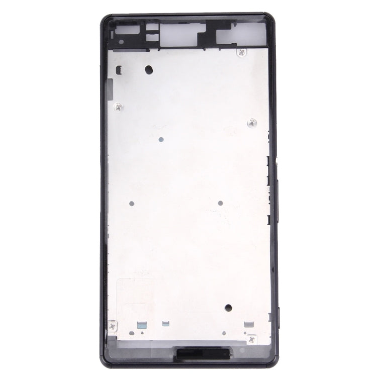 Sony Xperia Z3 / L55W / D6603 Front Housing LCD Frame Bezel Plate Replacement (Black) - High Quality Repair Part