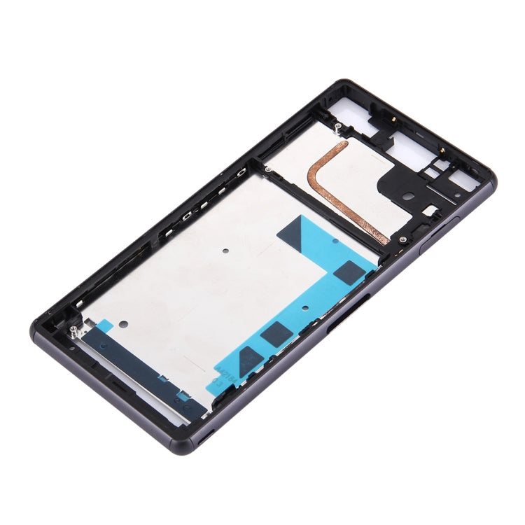 Sony Xperia Z3 / L55W / D6603 Front Housing LCD Frame Bezel Plate Replacement (Black) - High Quality Repair Part