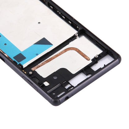 Sony Xperia Z3 / L55W / D6603 Front Housing LCD Frame Bezel Plate Replacement (Black) - High Quality Repair Part