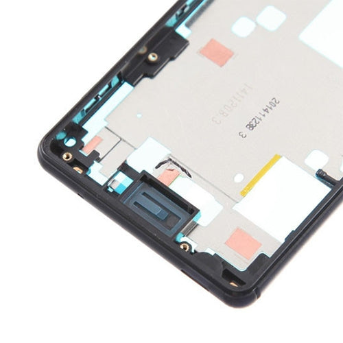 Sony Xperia Z3 / L55W / D6603 Front Housing LCD Frame Bezel Plate Replacement (Black) - High Quality Repair Part