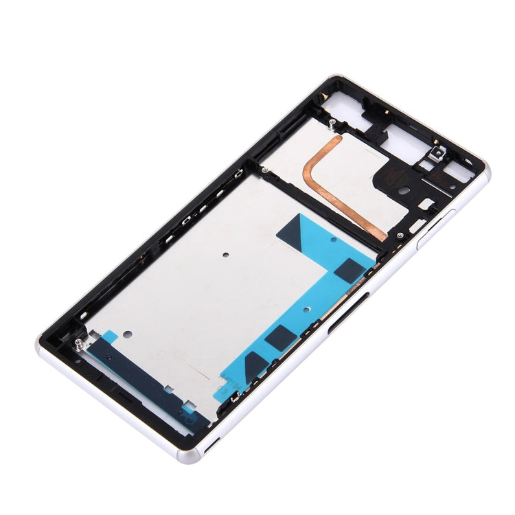 High-Quality Front Housing LCD Frame Bezel Plate Replacement for Sony Xperia Z3 / L55w / D6603 (White)