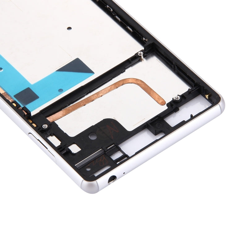 High-Quality Front Housing LCD Frame Bezel Plate Replacement for Sony Xperia Z3 / L55w / D6603 (White)