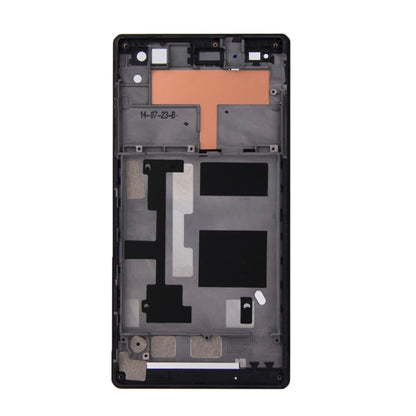 High-Quality Front Housing LCD Frame Bezel Plate with Adhesive for Sony Xperia C3 (Black)