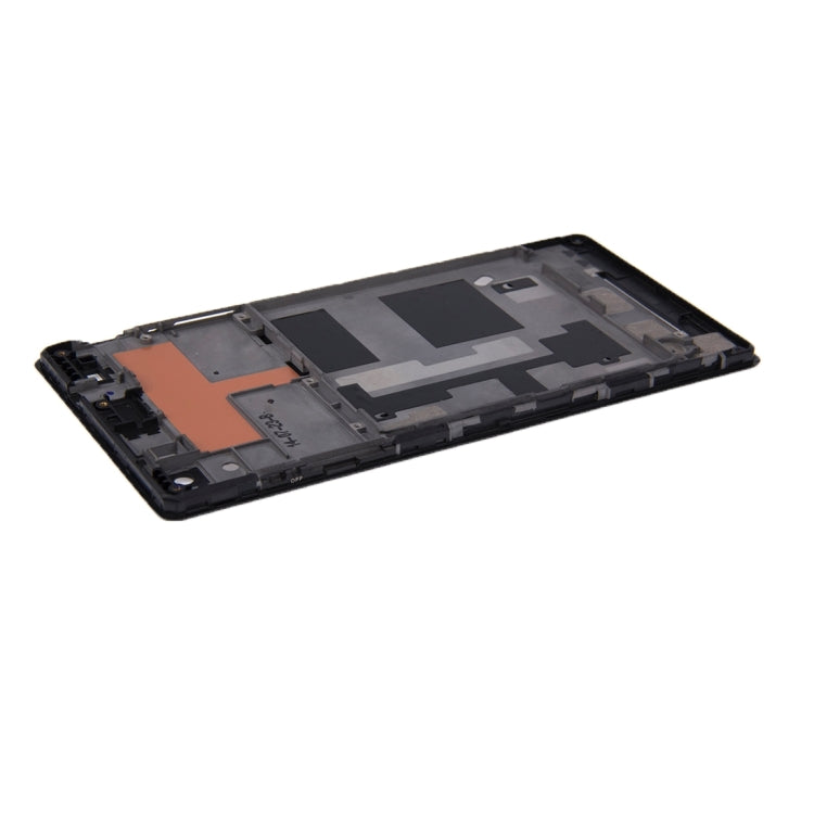 High-Quality Front Housing LCD Frame Bezel Plate with Adhesive for Sony Xperia C3 (Black)