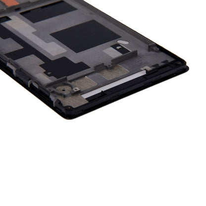 High-Quality Front Housing LCD Frame Bezel Plate with Adhesive for Sony Xperia C3 (Black)