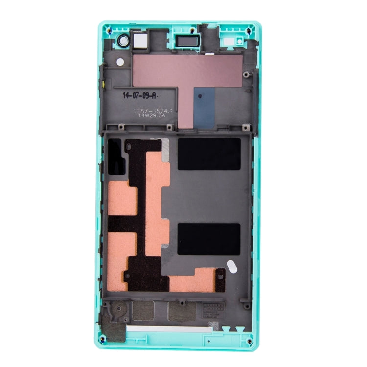 High-Quality Green Front Housing with Adhesive for Sony Xperia C3 (D2533) - LCD Frame Replacement