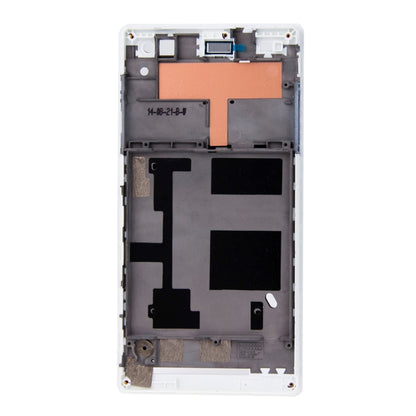 High-Quality Front Housing with Adhesive for Sony Xperia C3 (D2533) - White LCD Frame Replacement