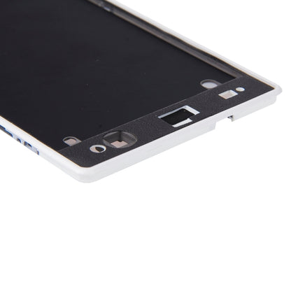 High-Quality Front Housing with Adhesive for Sony Xperia C3 (D2533) - White LCD Frame Replacement