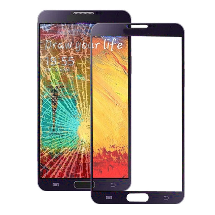 Dark Blue Outer Glass Lens for Samsung Galaxy Note 3 Neo / N7505 - Front Screen Replacement