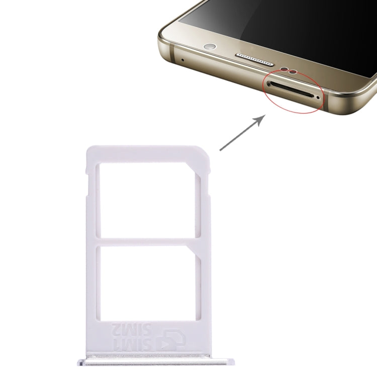 White Dual SIM Card Tray for Samsung Galaxy Note 5 (N920) - Compatible Replacement Part