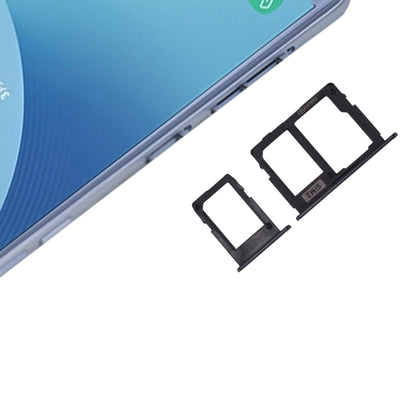 SIM Card & Micro SD Card Tray for Galaxy J3/J5/J7 (2017) Single SIM / J330/J530/J730 - Black Replacement