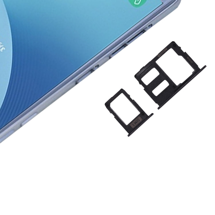 Black SIM Card Tray & Micro SD Card Tray for Samsung Galaxy J3/J5/J7 (2017) Single SIM Models (J330, J530, J730)