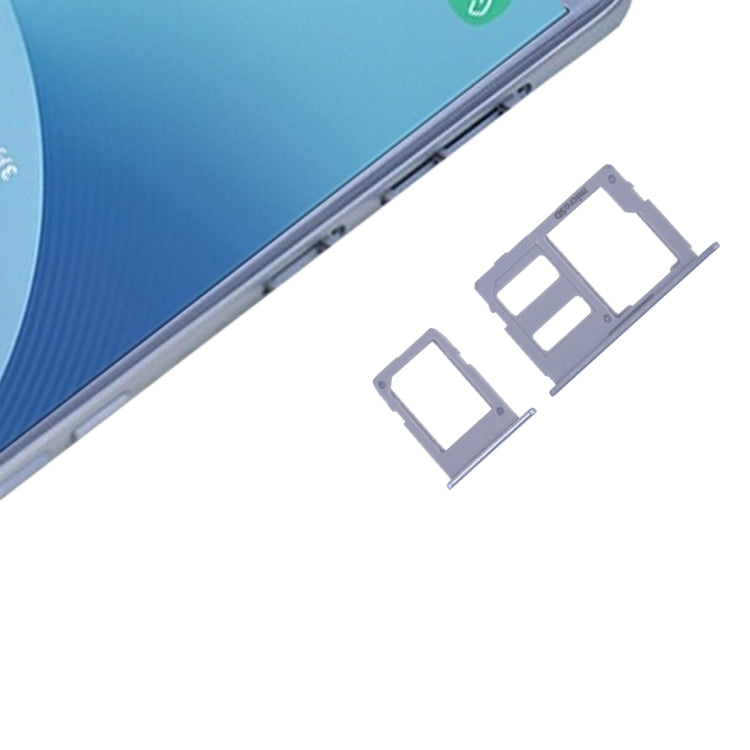 Samsung Galaxy J3/J5/J7 (2017) Single SIM Card Tray + Micro SD Card Tray Replacement - Blue