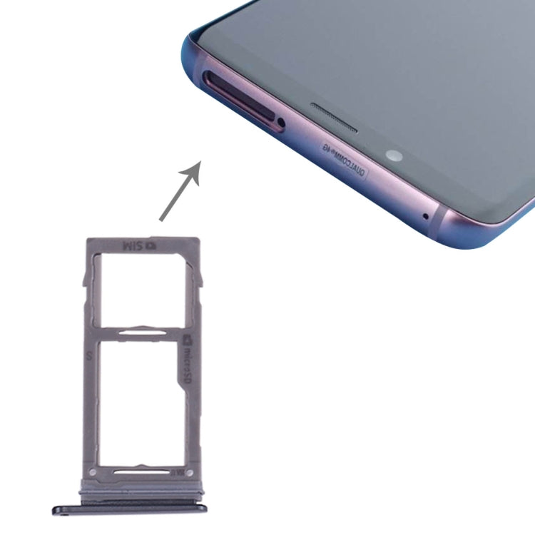 Grey SIM & Micro SD Card Tray for Samsung Galaxy S9+ / S9 - Replacement Part, Professionally Checked