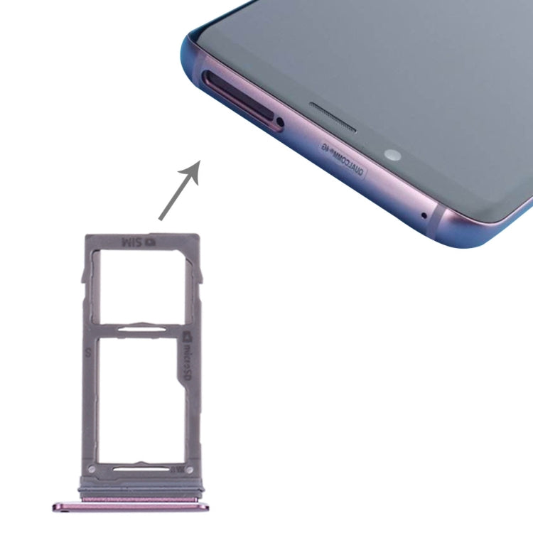 Purple SIM & Micro SD Card Tray for Samsung Galaxy S9+ / S9 - Replacement Part, Compatible & Checked