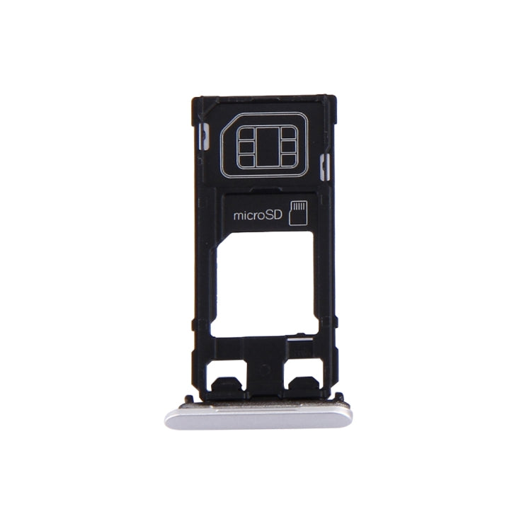 SIM Card Tray, Micro SD Card Tray & Dust Plug for Sony Xperia X (Single SIM Version) - White Replacement