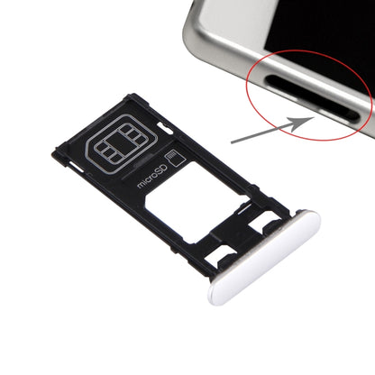SIM Card Tray, Micro SD Card Tray & Dust Plug for Sony Xperia X (Single SIM Version) - White Replacement