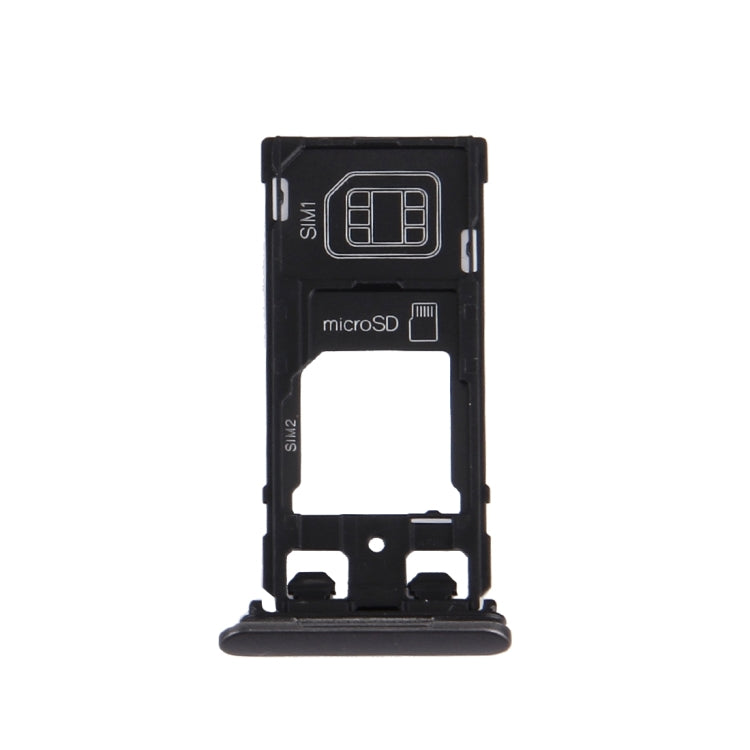 Sony Xperia X Dual SIM Card Tray & Micro SD Card Slot Dust Plug (Graphite Black) - High Quality Replacement