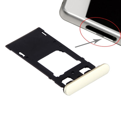 Sony Xperia X Dual SIM (Lime Gold) SIM Card Tray & Micro SD Tray with Dust Plug - Replacement Part
